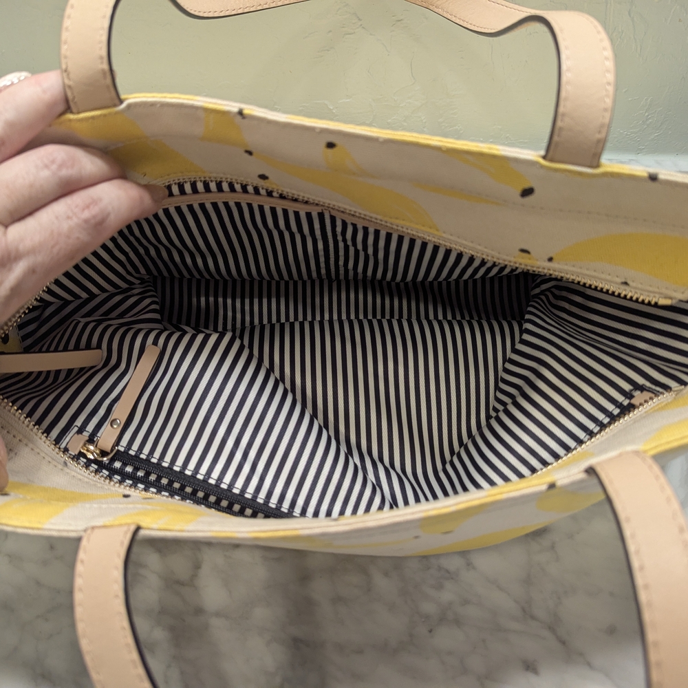 Kate Spade Yellow Banana Print Tote Bag - Picture 5 of 15